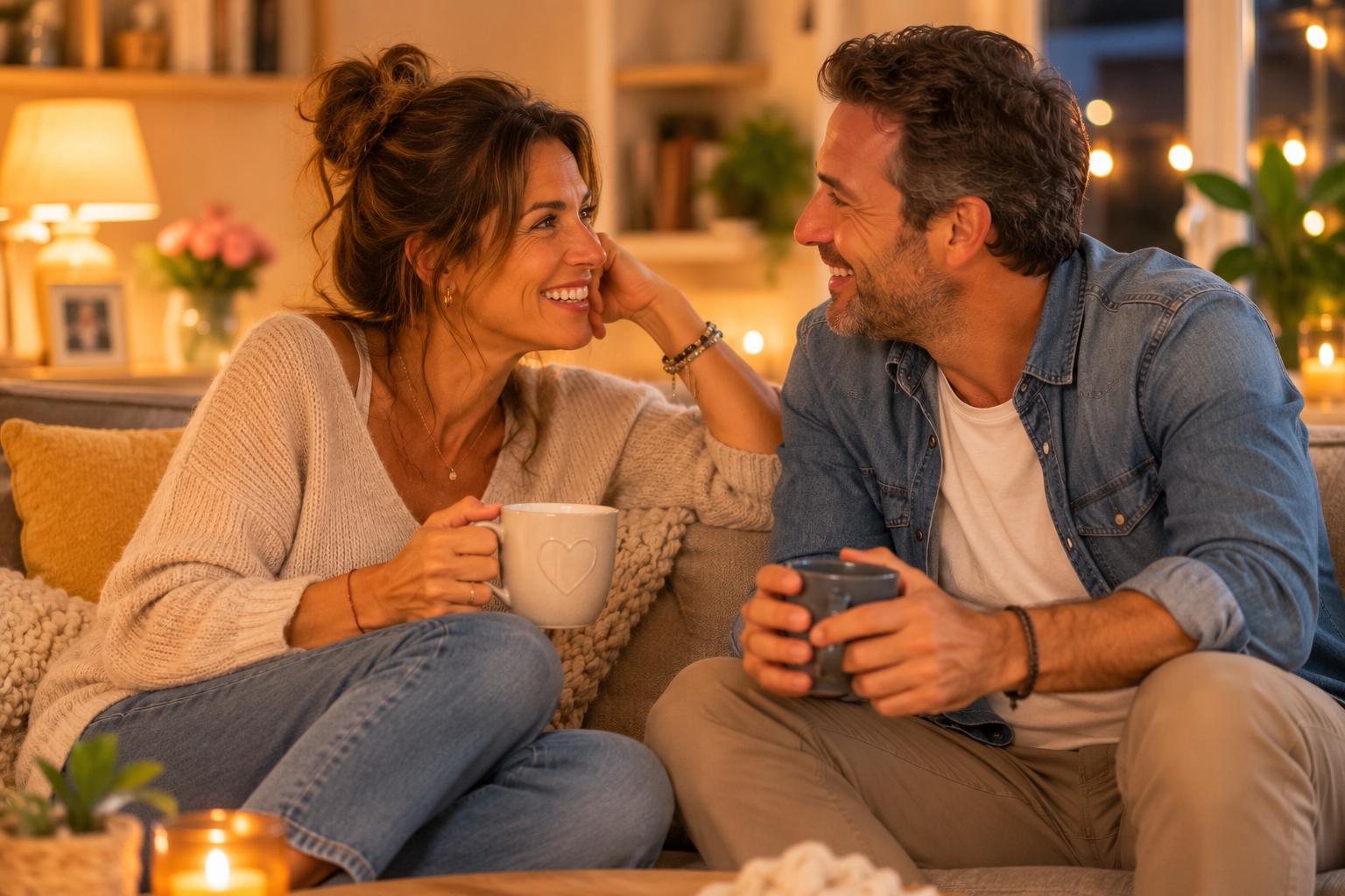 Un couple qui se retrouve autour d'un moment complice