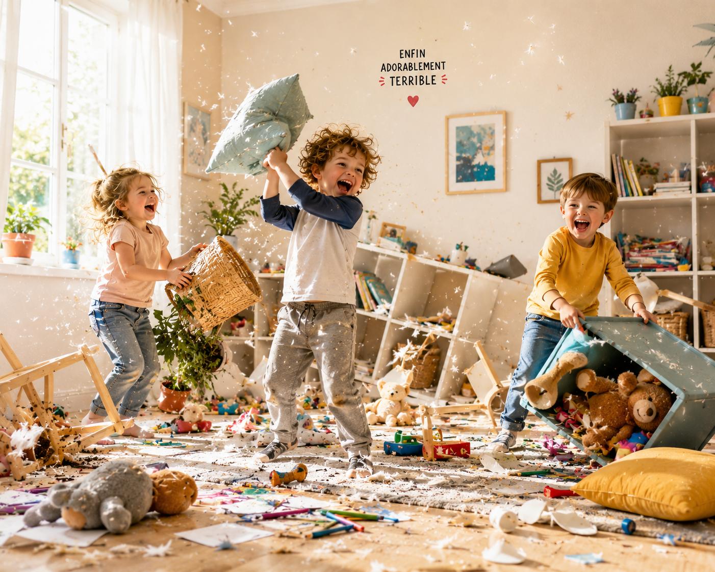 Bataille de polochons — enfin adorablement terribles